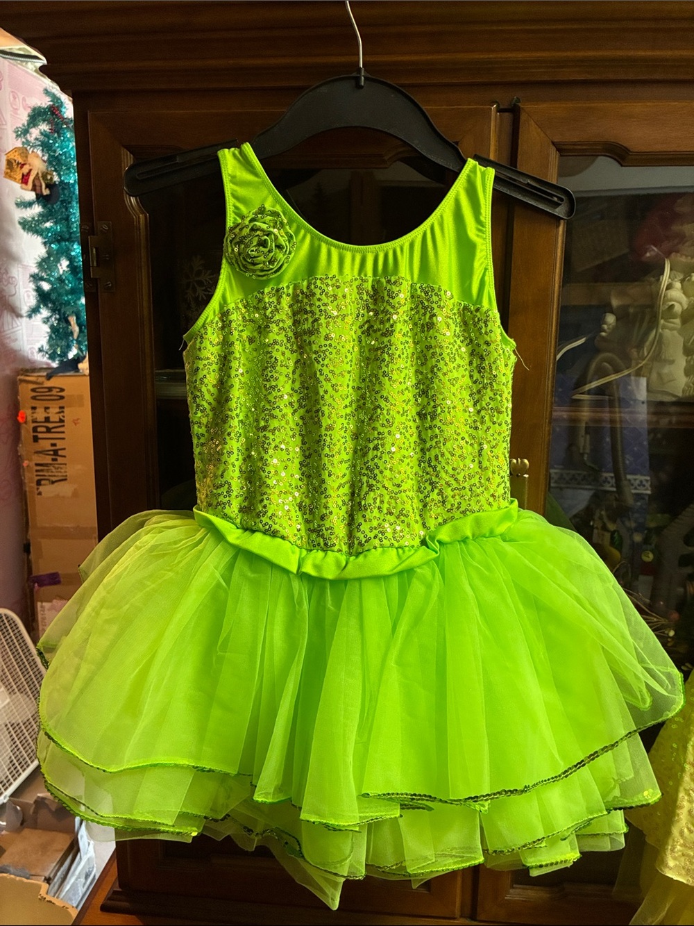 Bright Green Kids Dance Costume